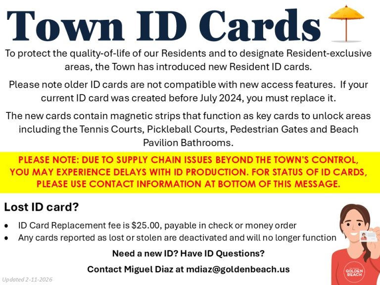 Town ID Cards – updated 2-11-26