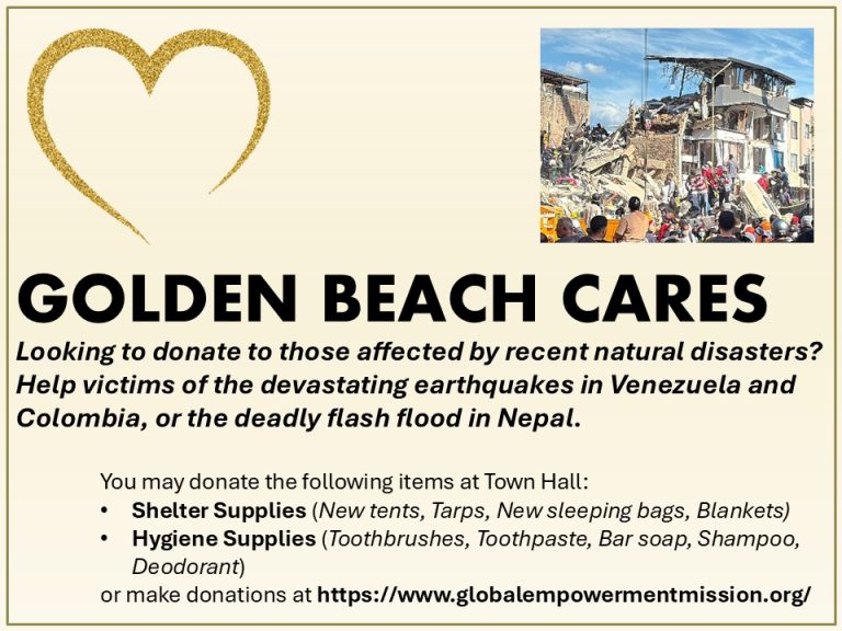 Golden Beach Cares – Disaster Relief